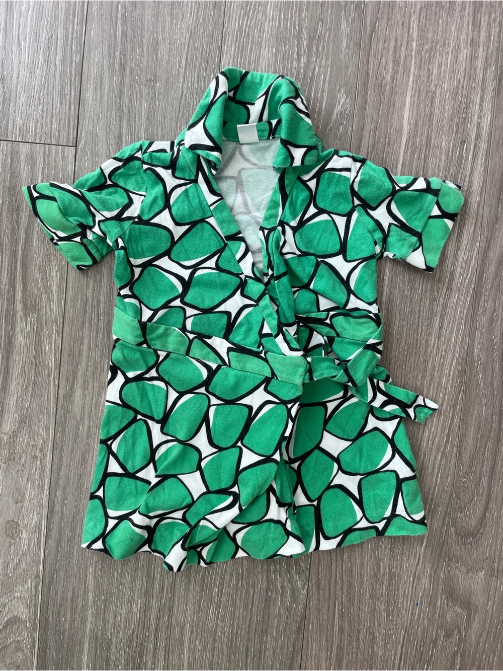 DVF for Baby Gap Green Graphic Wrap Romper
